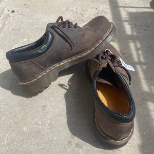 Doc Martens Leather Low Brown Shoes Sz 10 Dr Martens Air Wear Hardly Worn